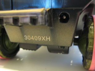 Photo of the backside of the Warthog, showing charging socket.