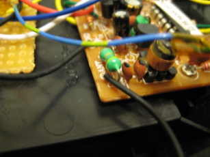 Photo of the antenna connection on the main electronics board