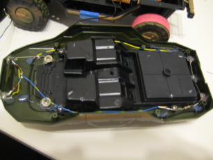 Photo of the final wiring of the head and tail lights