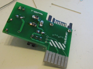 Photo of solder side of the adapter